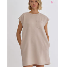 Load image into Gallery viewer, Textured round neck mini dress