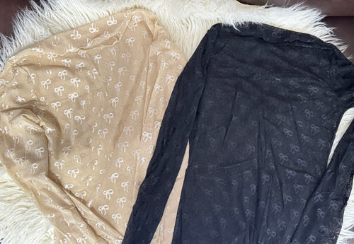 Bow lace undershirt