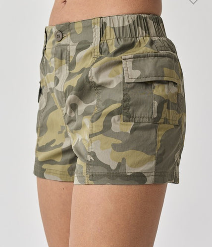 Camo nylon shorts