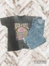 Load image into Gallery viewer, Rock and roll rose graphic tee