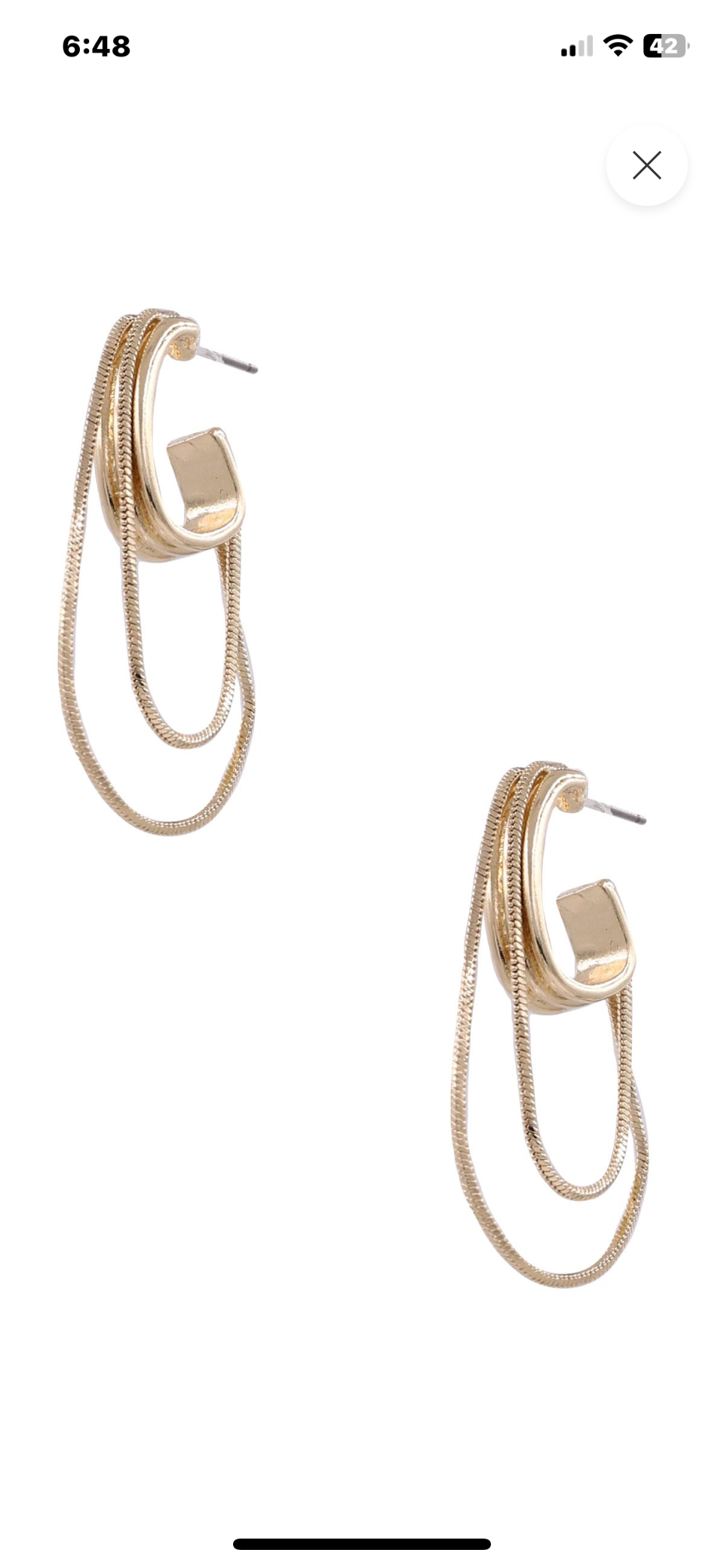Layered line earrings