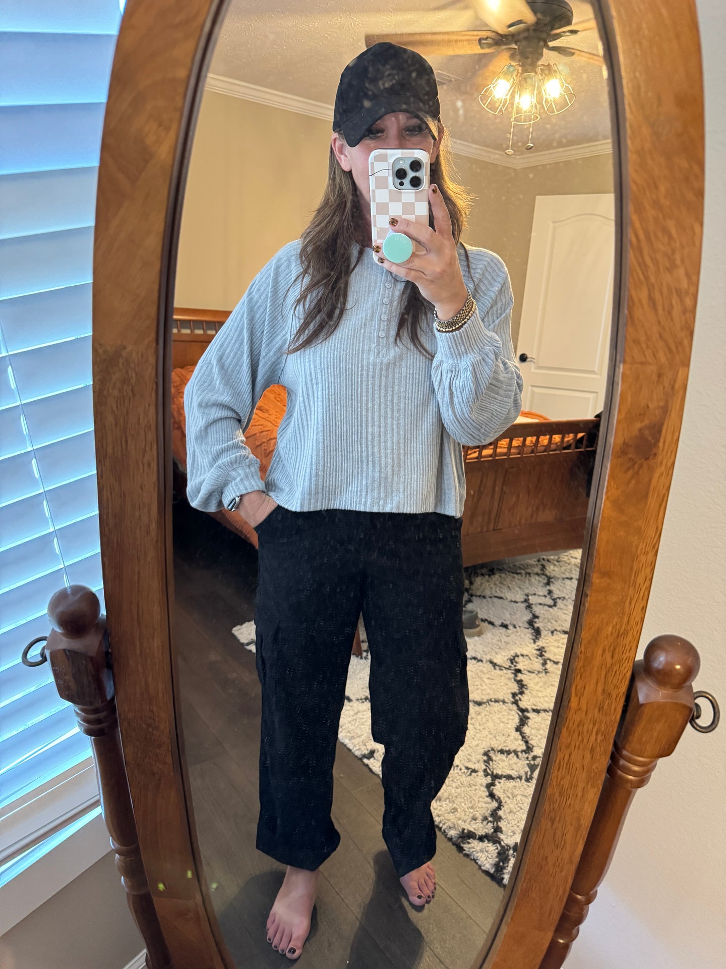 Heather grey top