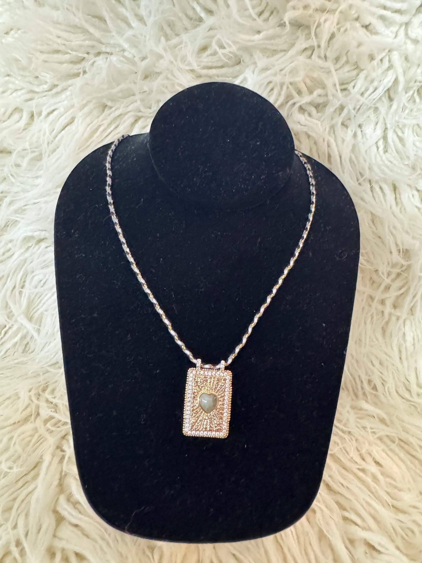 Fabric cord necklace