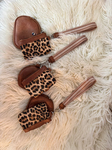 Leopard wristlet