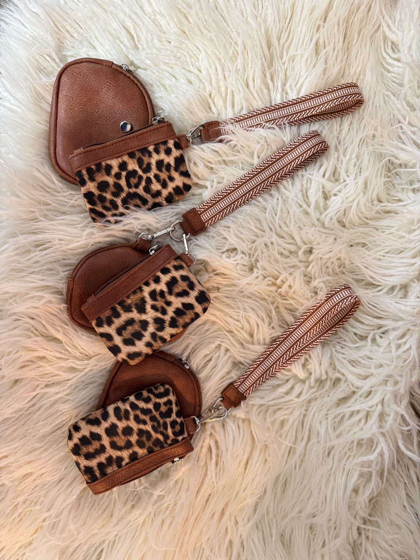 Leopard wristlet