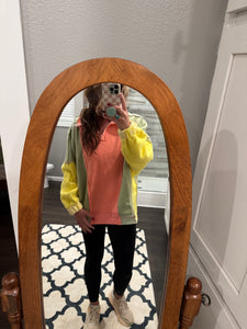 Color block frenchy oversized sweatshirt