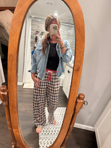 Boxer style trousers checked