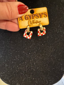Check earrings